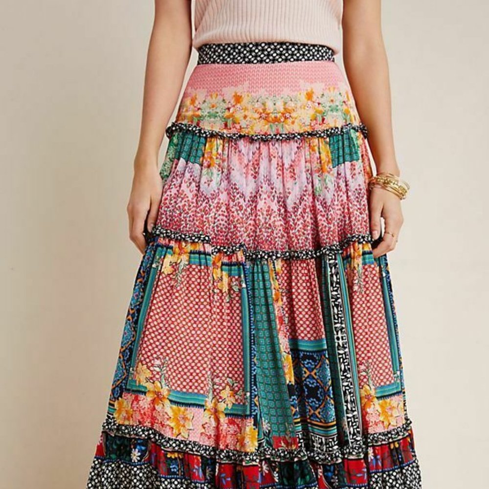 Anthropologie Celina Tiered Maxi Skirt - Picture 7 of 10